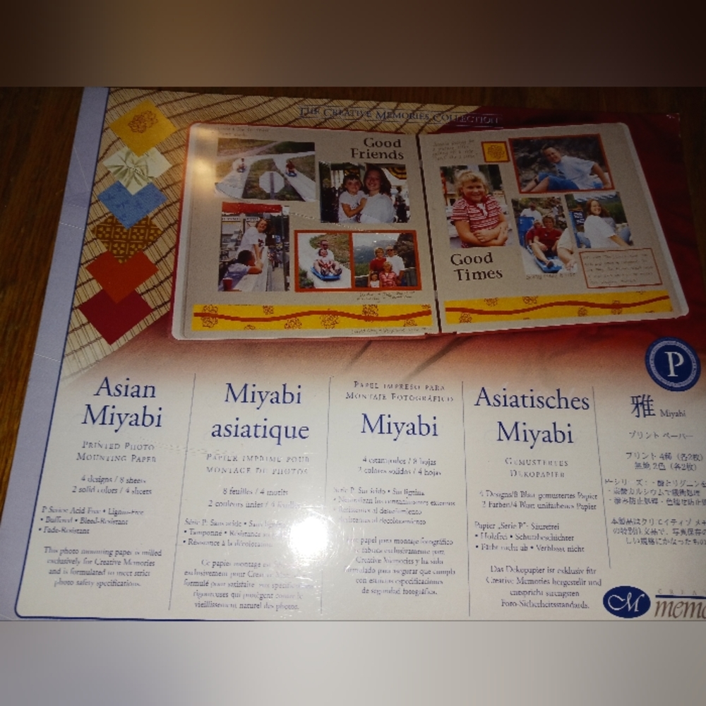 NEW Creative Memories Asian printed photo mounting paper pack